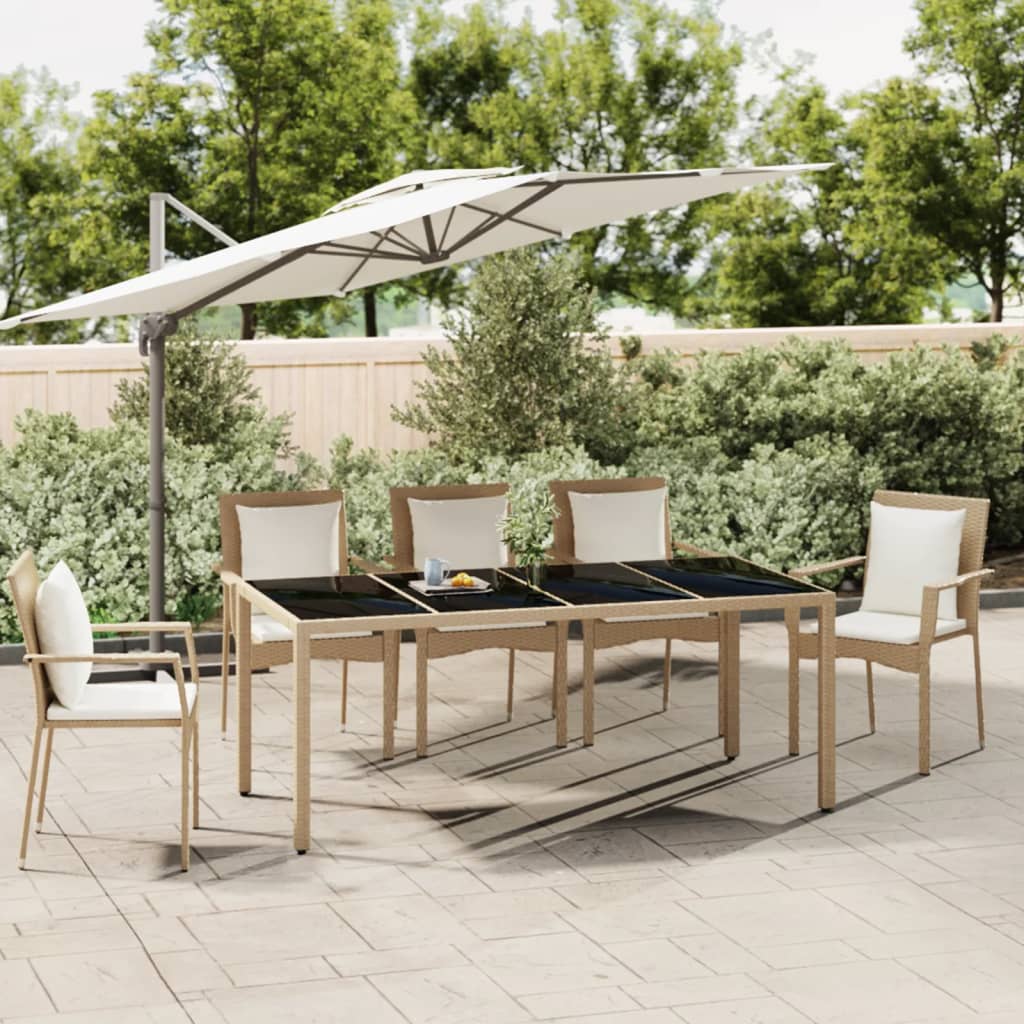Garden table 140x80x74 cm synthetic rattan black