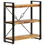 Estantería de 3 alturas hierro y madera maciza mango 77x30x80cm