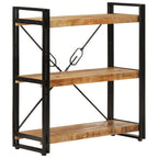 Estantería de 3 alturas hierro y madera maciza mango 77x30x80cm