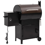 Barbacoa de pellets con chimenea hierro negro 104 cm