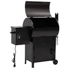 Barbacoa de pellets con chimenea hierro negro 104 cm