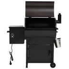 Barbacoa de pellets con chimenea hierro negro 104 cm