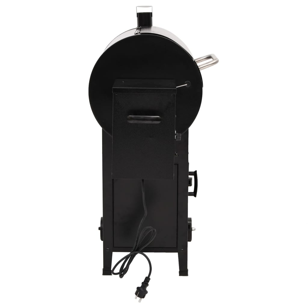 Barbacoa de pellets con chimenea hierro negro 104 cm