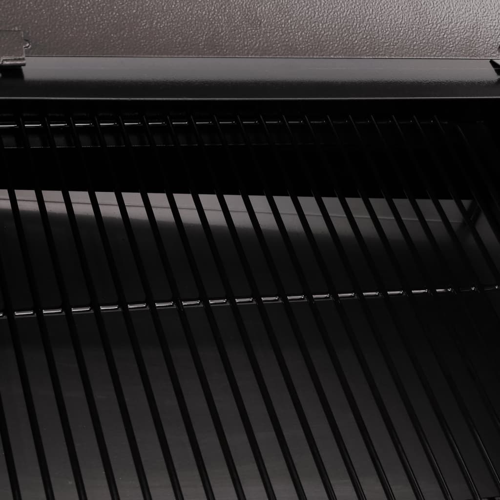 Barbacoa de pellets con chimenea hierro negro 104 cm