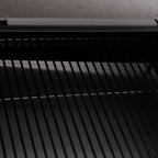 Barbacoa de pellets con chimenea hierro negro 104 cm