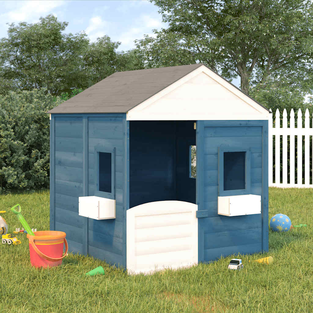 Playhouse with lockable door and fir wood planters