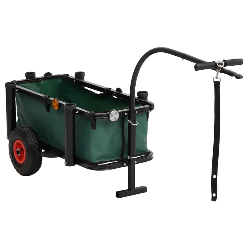 Carrito de pesca con bolsa de acero negro