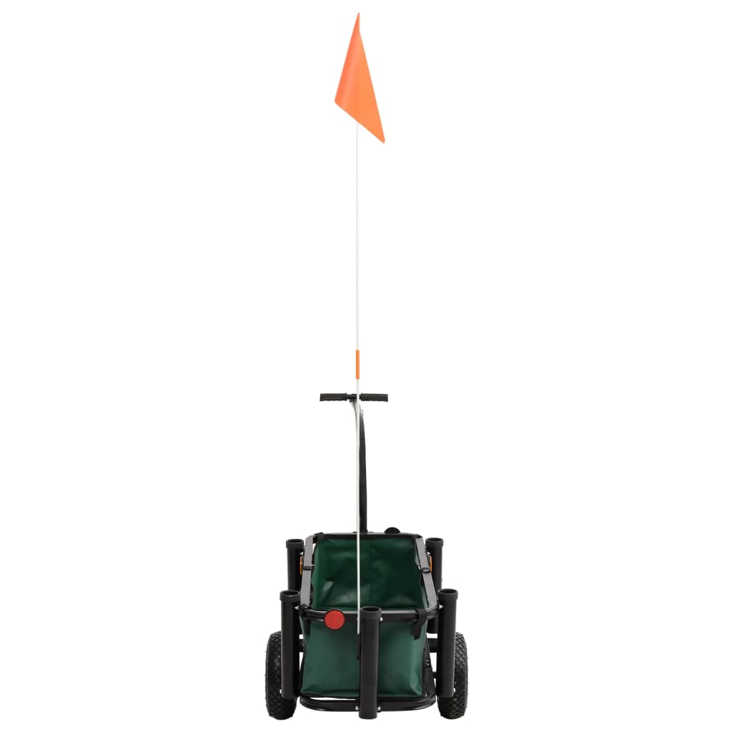 Carrito de pesca con bolsa de acero negro