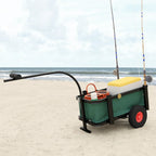 Carrito de pesca con bolsa de acero negro