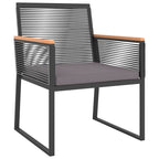 Juego de muebles de jardín con cojines 4 piezas acero negro