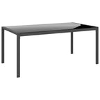 Juego de muebles de jardín con cojines 4 piezas acero negro