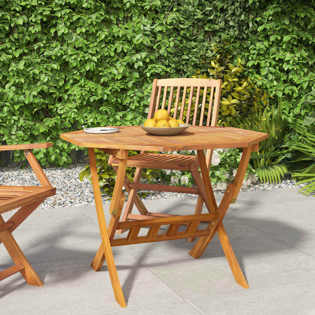 Mesa de jardín madera maciza de acacia gris 200x100x75 cm