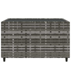 Set de muebles de jardín 4 pzas y cojines ratán sintético gris