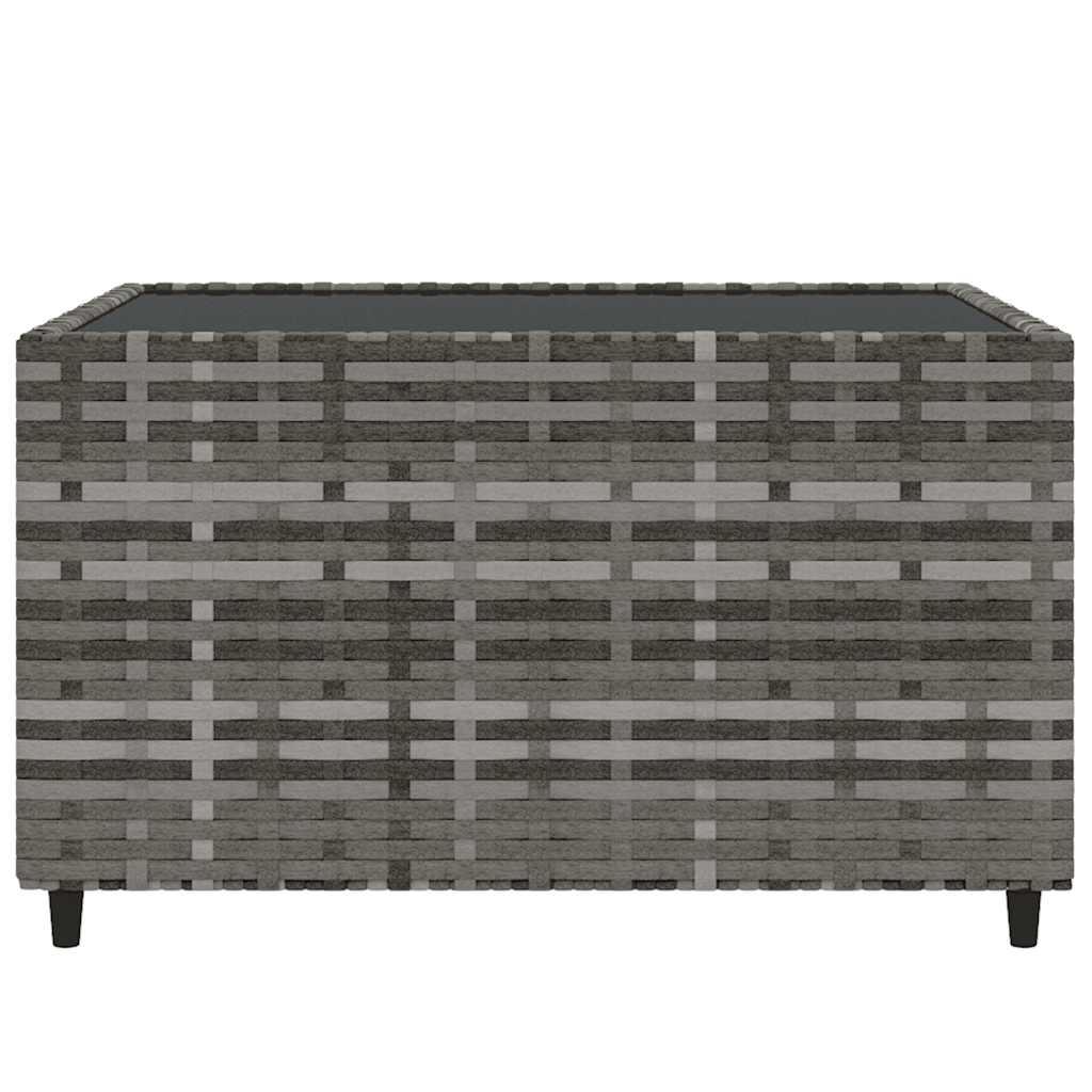 Set de muebles de jardín 4 pzas y cojines ratán sintético gris