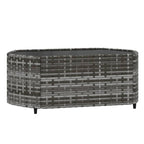 Set de muebles de jardín 4 pzas y cojines ratán sintético gris