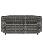 Set de muebles de jardín 4 pzas y cojines ratán sintético gris