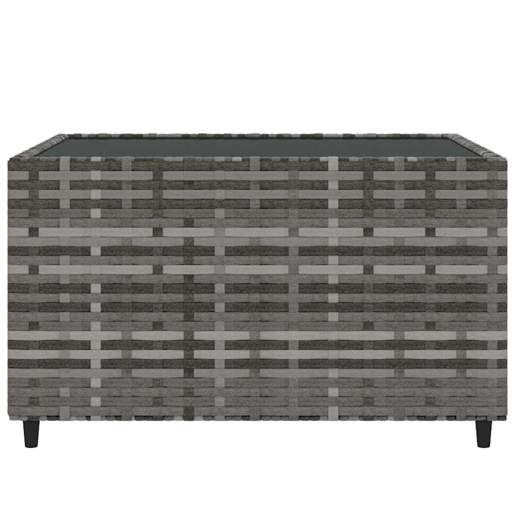 Set de muebles de jardín 4 pzas y cojines ratán sintético gris