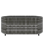 Set de muebles de jardín 4 pzas y cojines ratán sintético gris