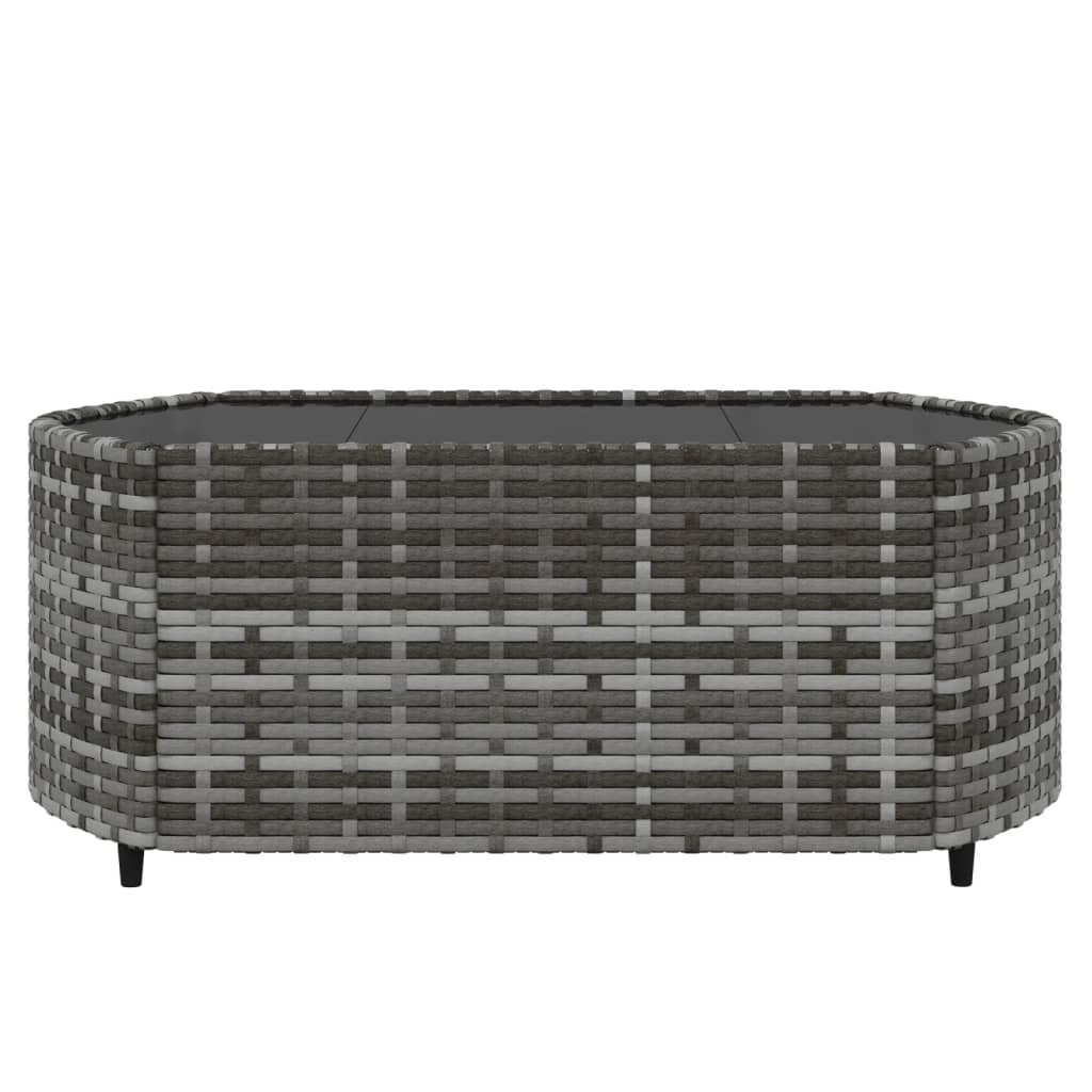 Set de muebles de jardín 4 pzas y cojines ratán sintético gris
