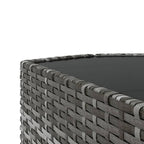 Set de muebles de jardín 4 pzas y cojines ratán sintético gris