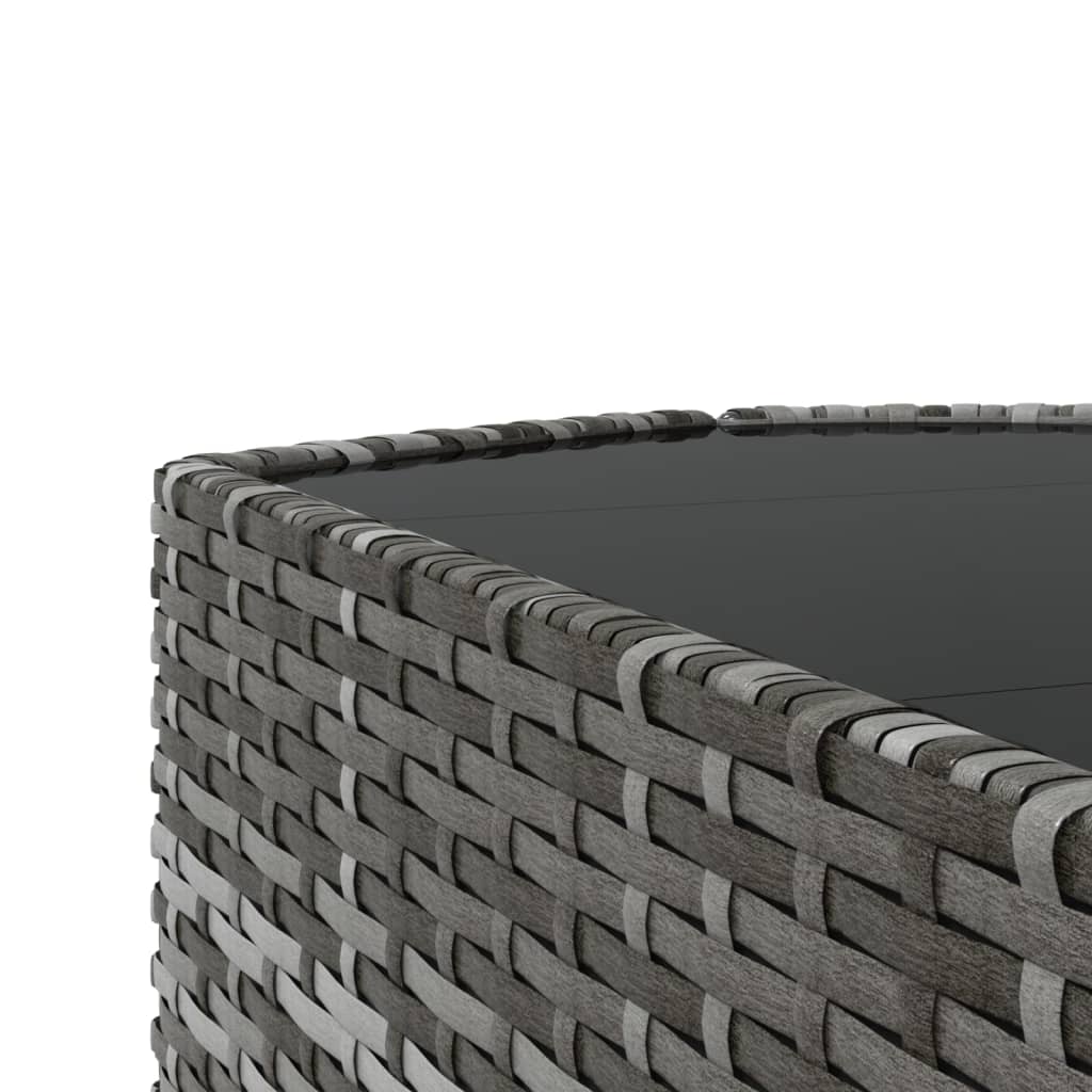 Set de muebles de jardín 4 pzas y cojines ratán sintético gris