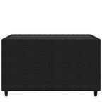 Mesa de centro jardín cuadrada ratán sintético negro 50x50x30cm