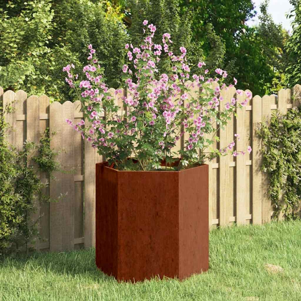 Jardinera acero blanco 32x29x75 cm