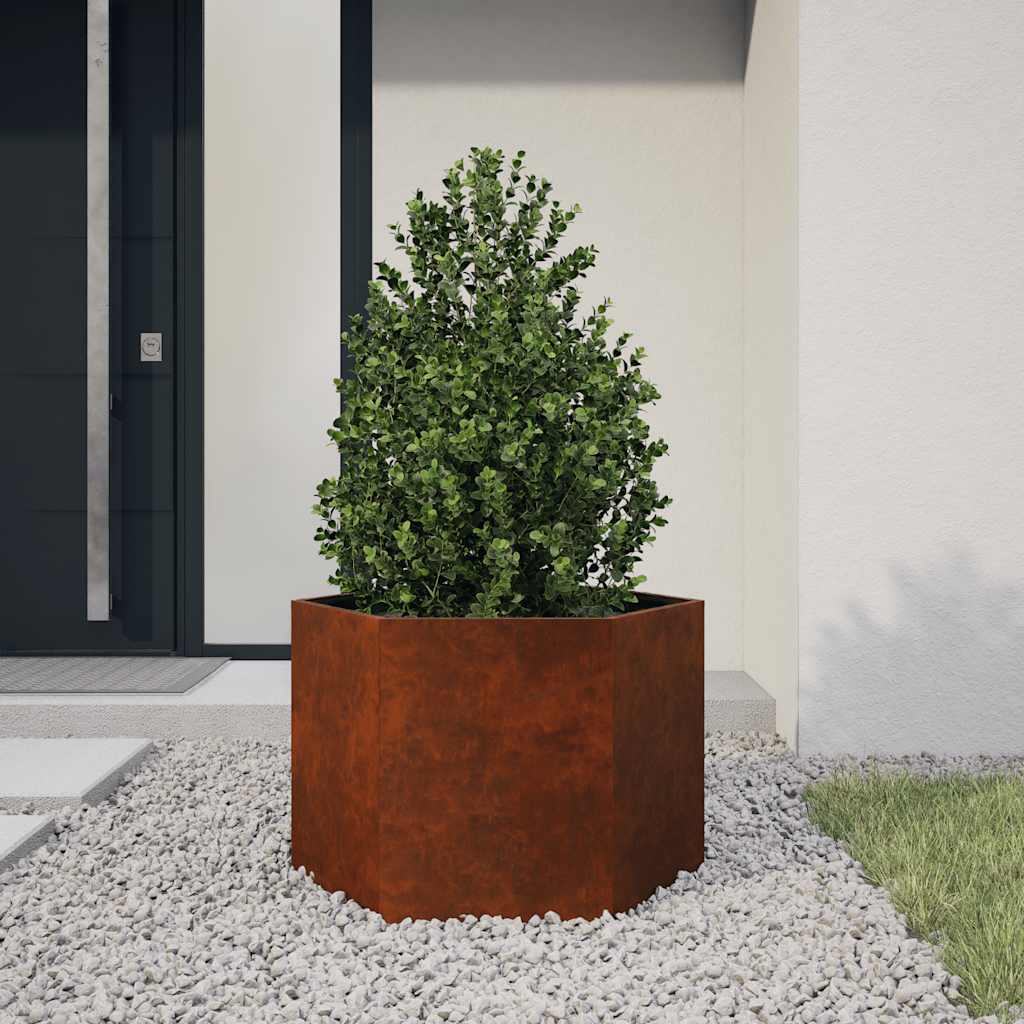 Jardinera acero blanco 32x29x75 cm