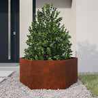 Jardinera acero blanco 32x29x75 cm