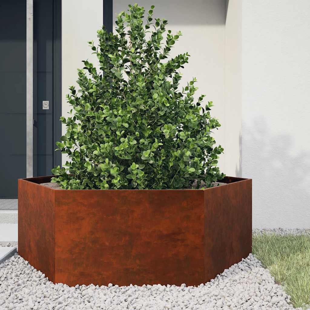 Jardinera acero blanco 32x29x75 cm