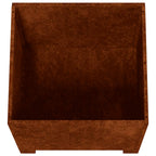 Jardinera con patas acero corten oxidado 30x30x30 cm