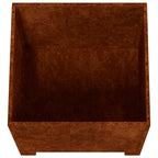 Jardineras con patas 2 uds acero corten oxidado 30x30x30 cm