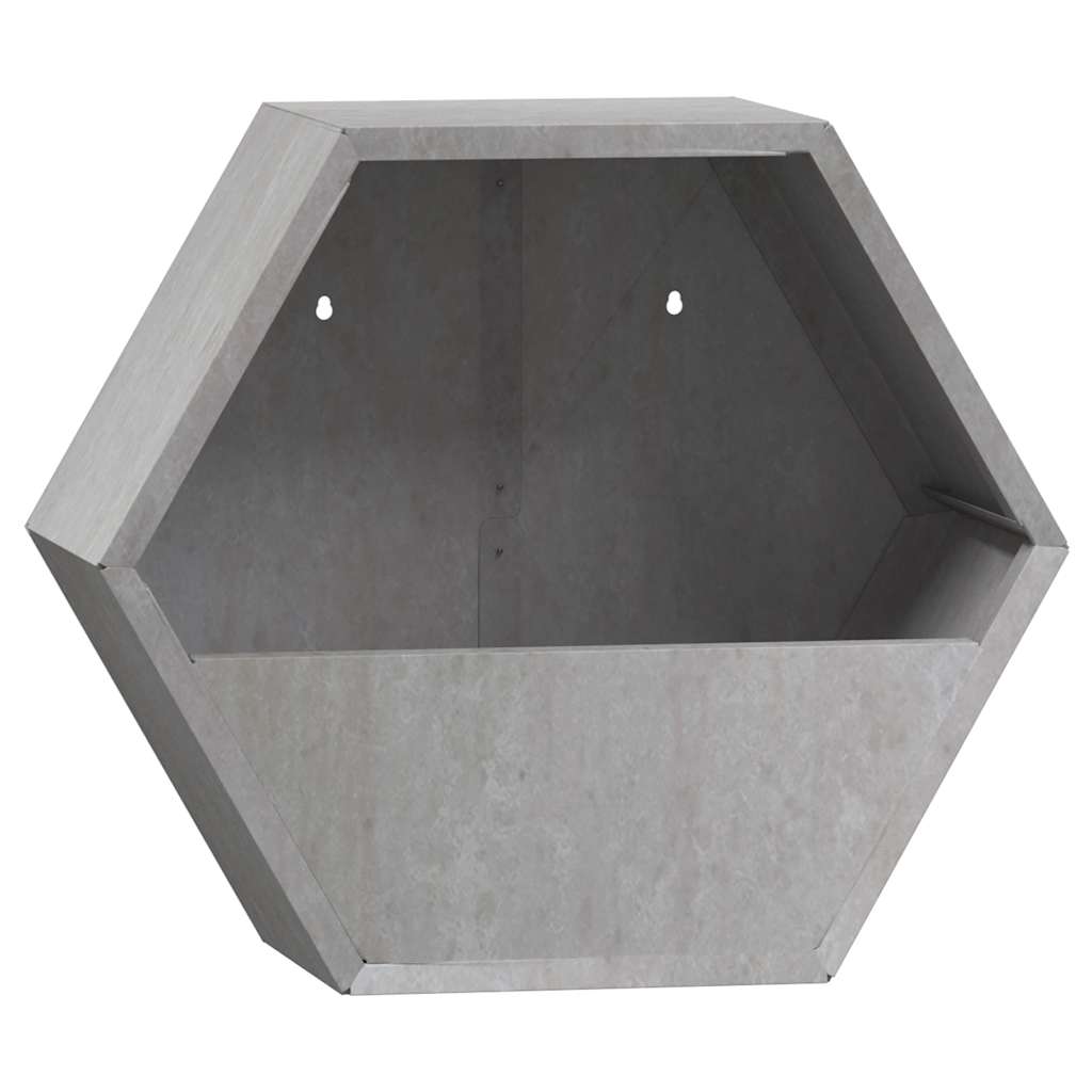 Jardineras de pared 2 uds acero corten oxidado 30x10x25 cm