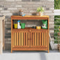 Mesa consola de jardín madera maciza acacia 110x35x75 cm