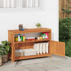 Mesa consola de jardín madera maciza acacia 110x35x75 cm