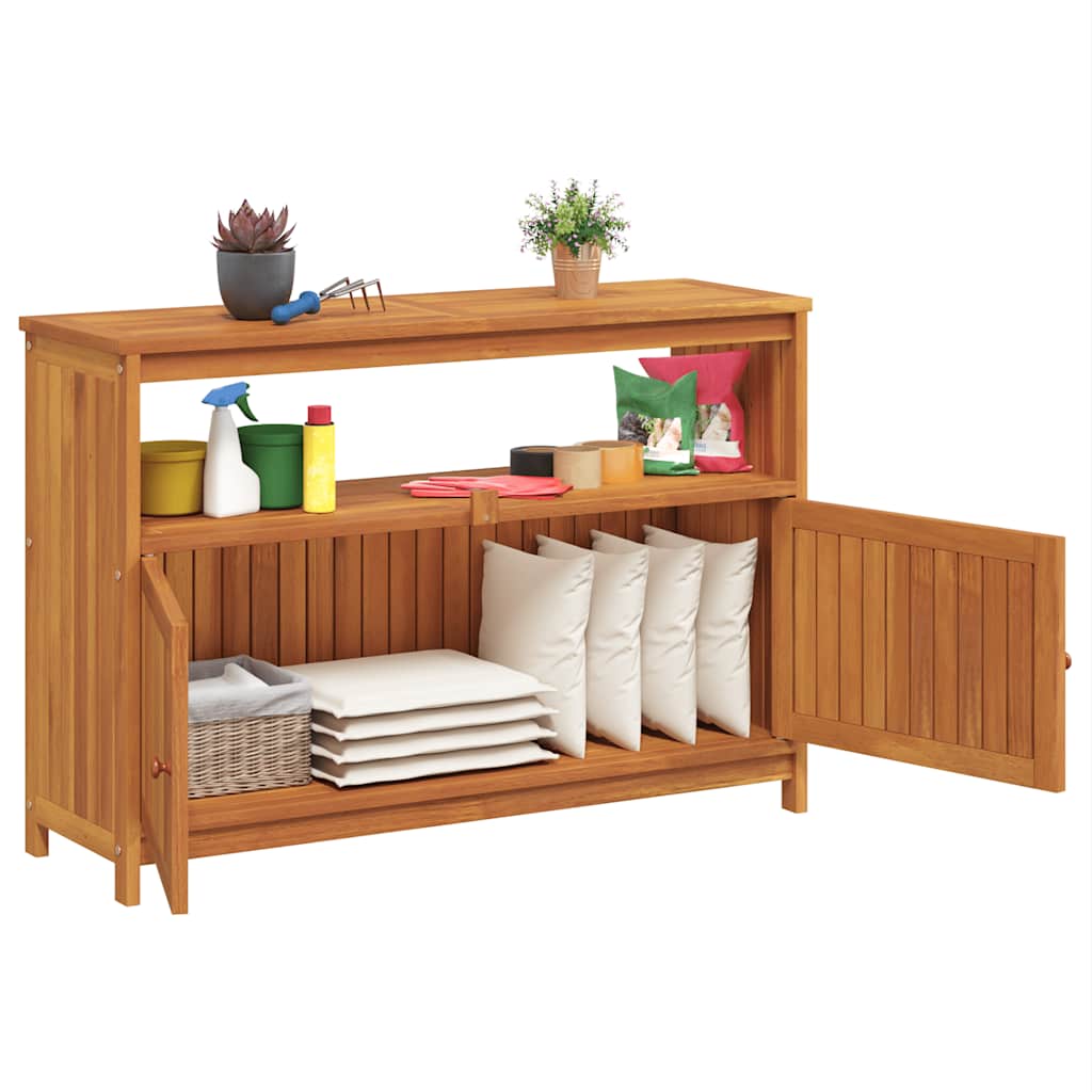Mesa consola de jardín madera maciza acacia 110x35x75 cm
