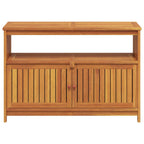 Mesa consola de jardín madera maciza acacia 110x35x75 cm