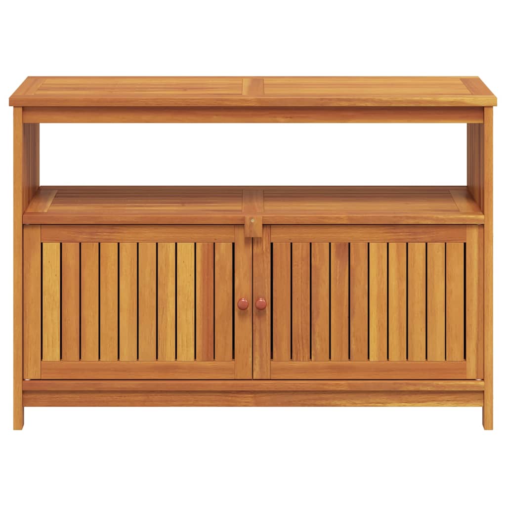 Mesa consola de jardín madera maciza acacia 110x35x75 cm