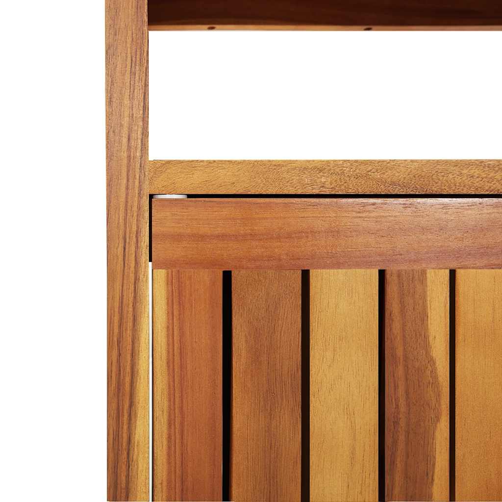 Mesa consola de jardín madera maciza acacia 110x35x75 cm