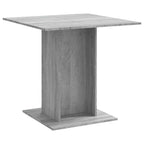 Mesa de comedor madera contrachapada gris Sonoma 80x80x75 cm