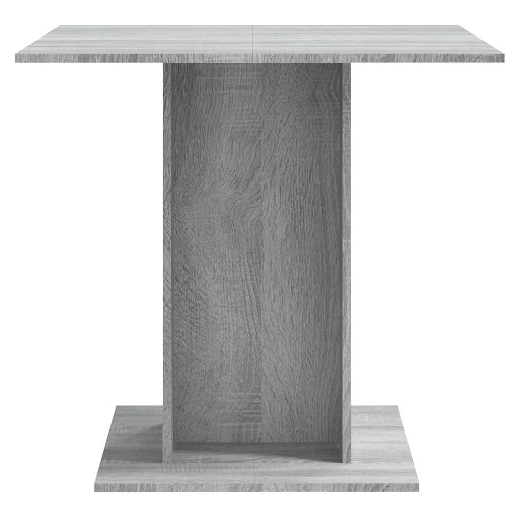 Mesa de comedor madera contrachapada gris Sonoma 80x80x75 cm