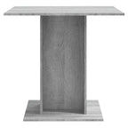 Mesa de comedor madera contrachapada gris Sonoma 80x80x75 cm