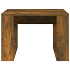 Mesa auxiliar madera contrachapada roble ahumado 50x50x35 cm