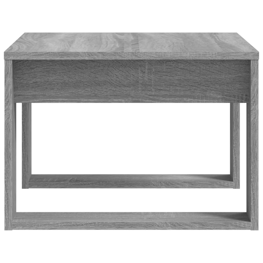 Mesa auxiliar madera contrachapada gris Sonoma 50x50x35 cm