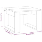 Mesa auxiliar madera contrachapada gris Sonoma 50x50x35 cm