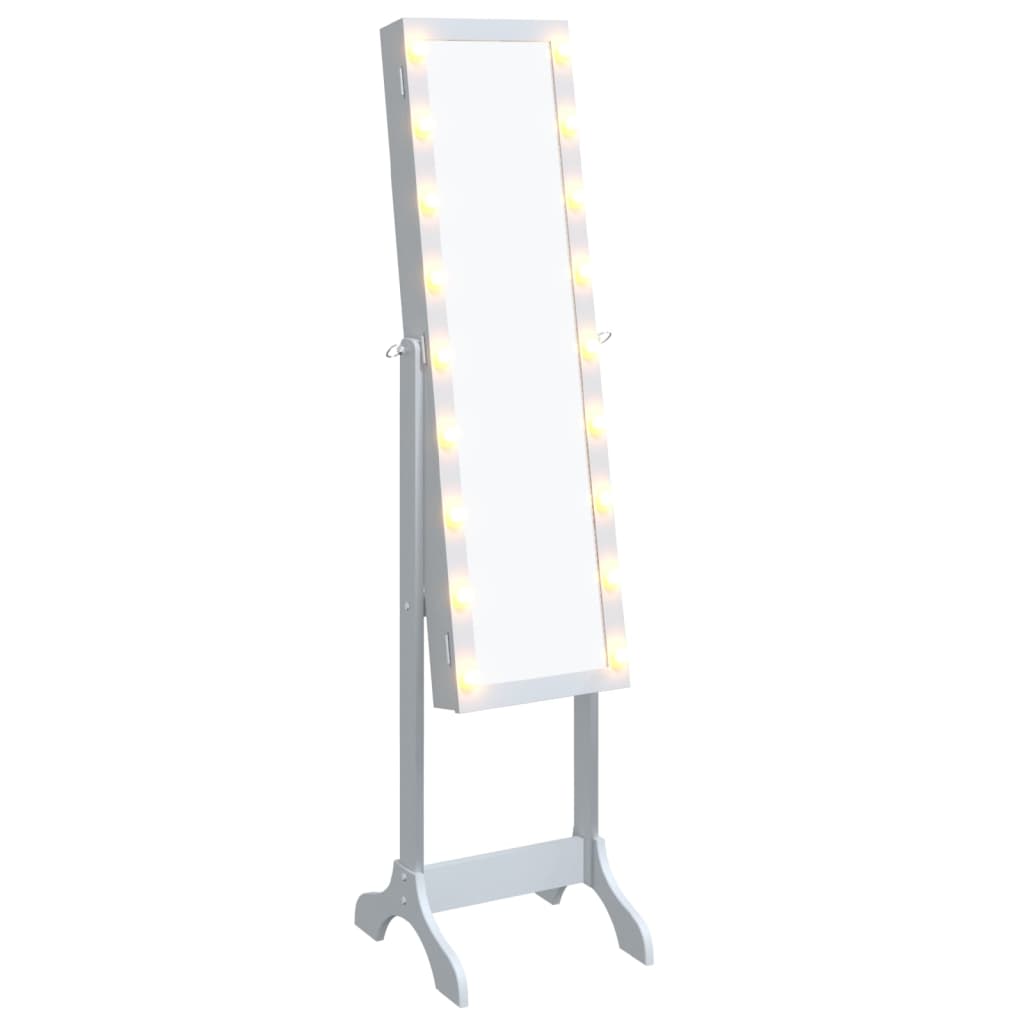 Espejo de pie con LED blanco 34x37x146 cm