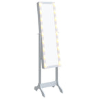 Espejo de pie con LED blanco 34x37x146 cm