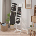 Espejo de pie con LED blanco 34x37x146 cm