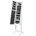 Espejo de pie con LED blanco 34x37x146 cm