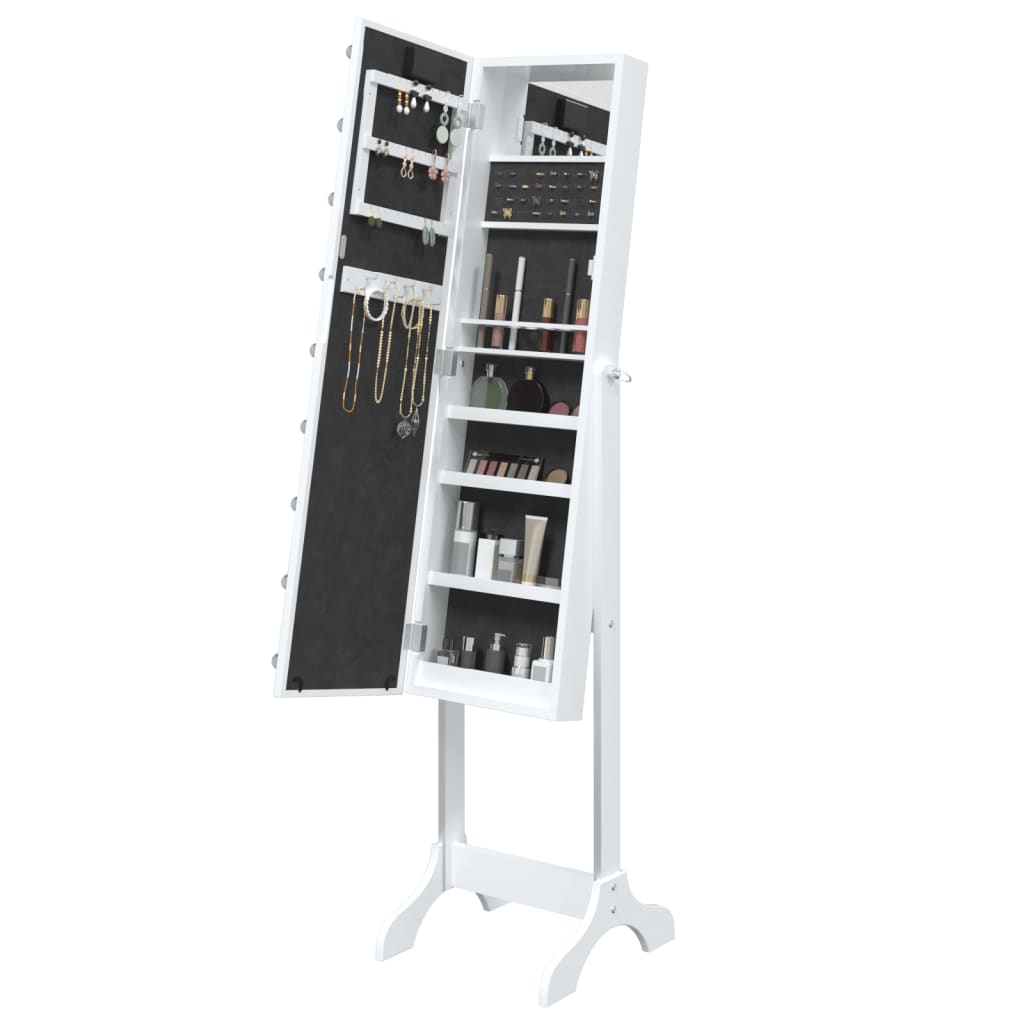 Espejo de pie con LED blanco 34x37x146 cm